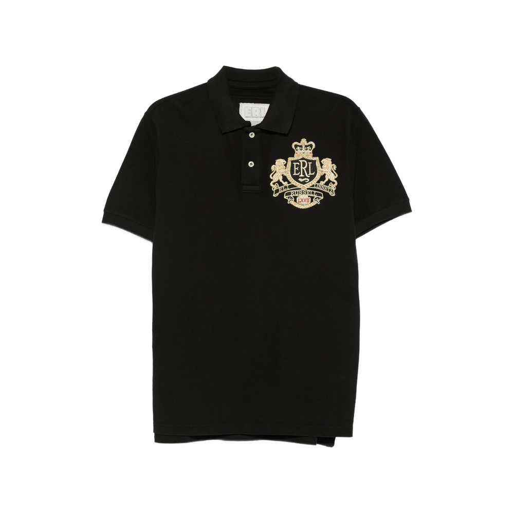 Erl Crest-embroidered Piqué Polo Shirt