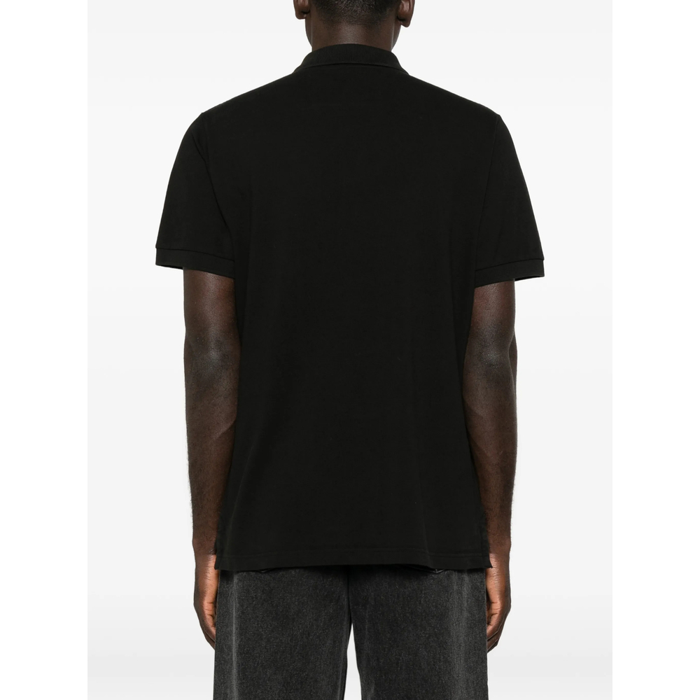 Crest-Embroidered Piqué Polo Shirt
