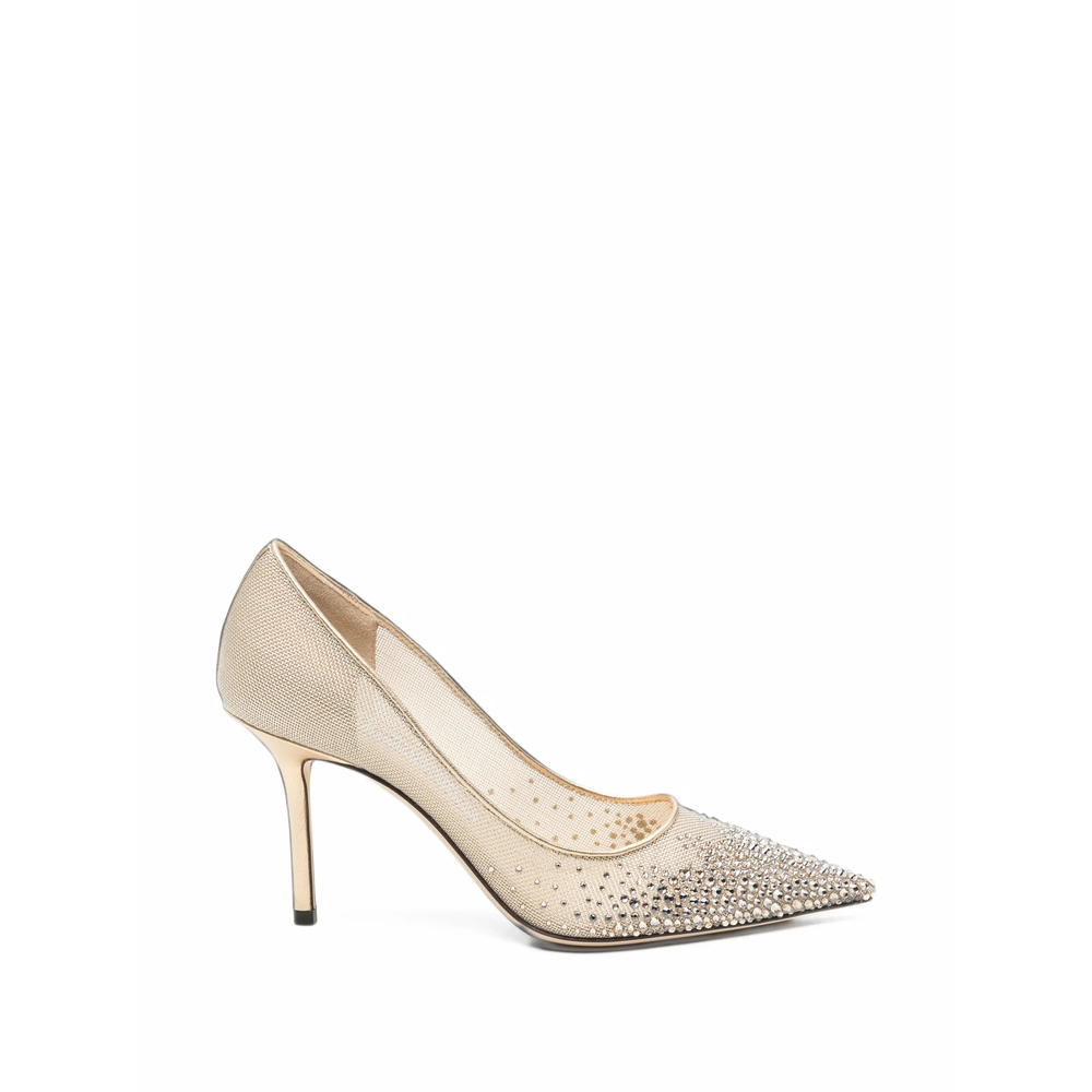 Love Crystal-Embellished Pumps