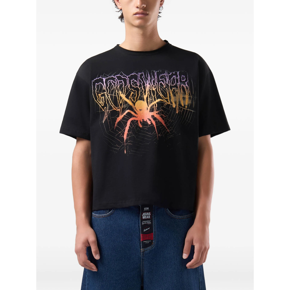 Graphic-Print Cropped T-Shirt