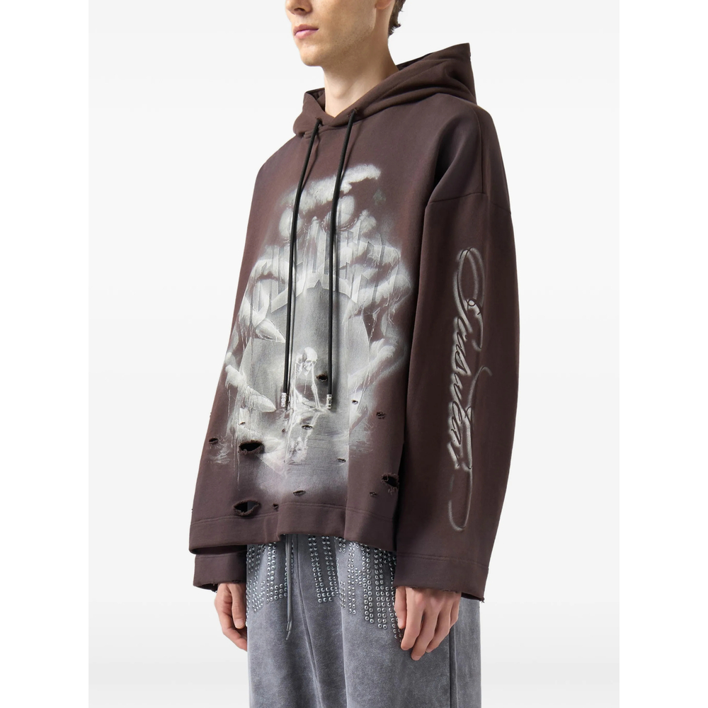 Gothic Graphic-Print Hoodie