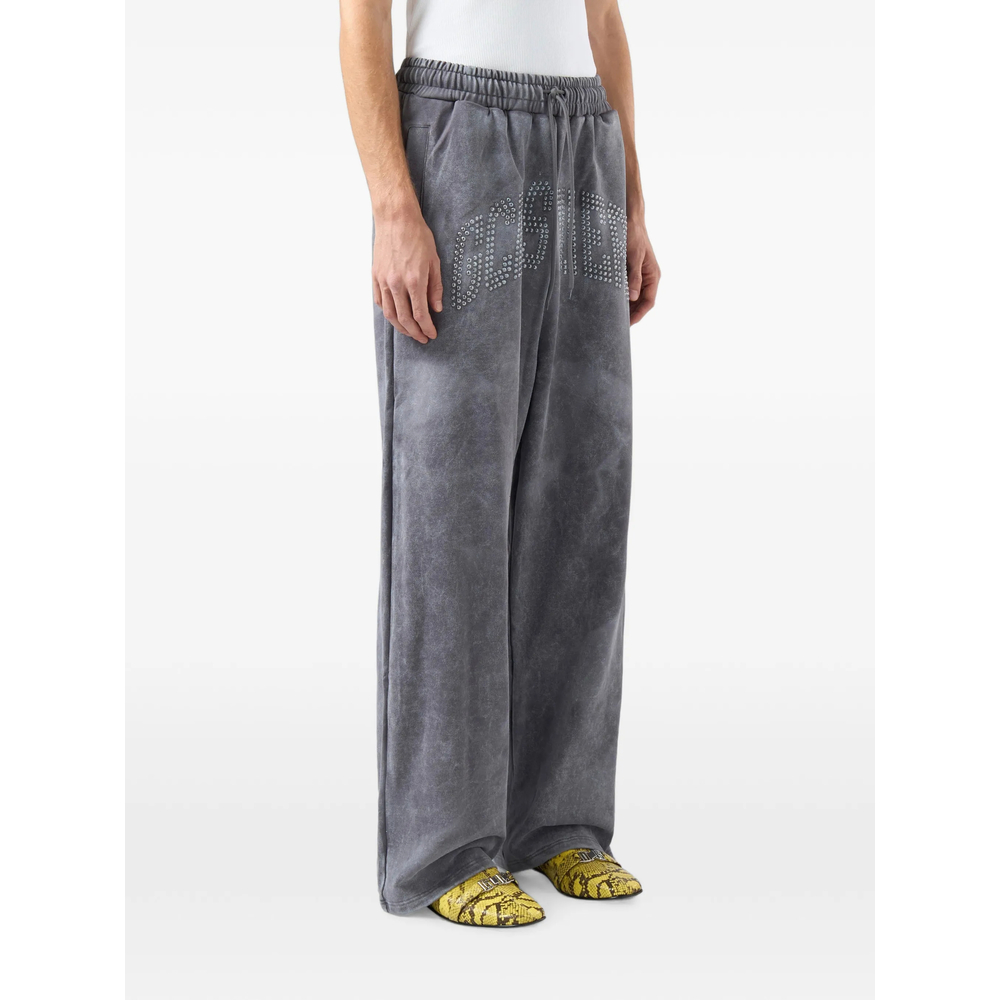 Studded Logo-Patch Track Pants