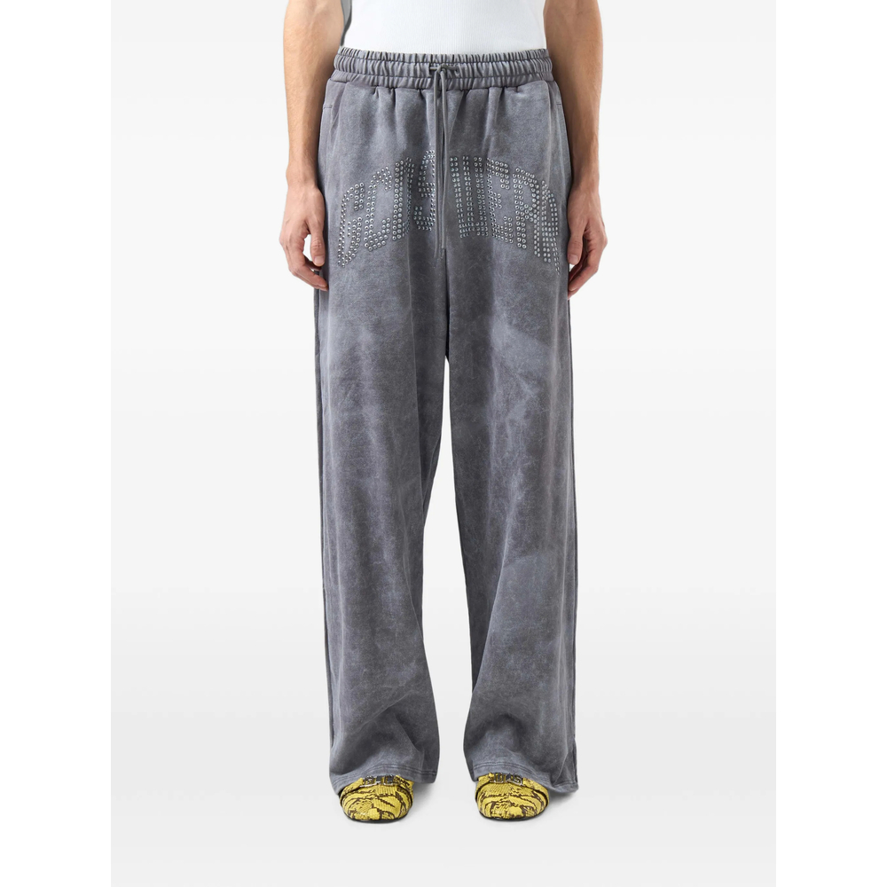 Studded Logo-Patch Track Pants