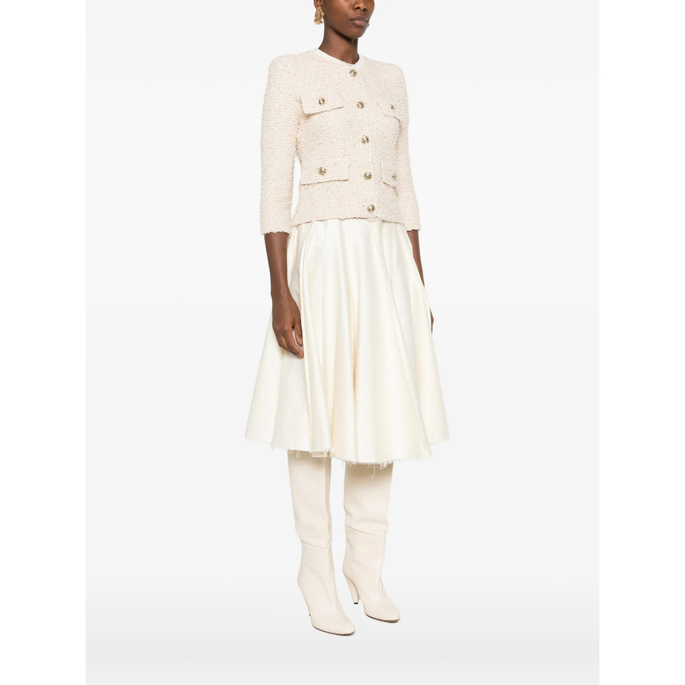 Bouclé-Knit Frayed Jacket