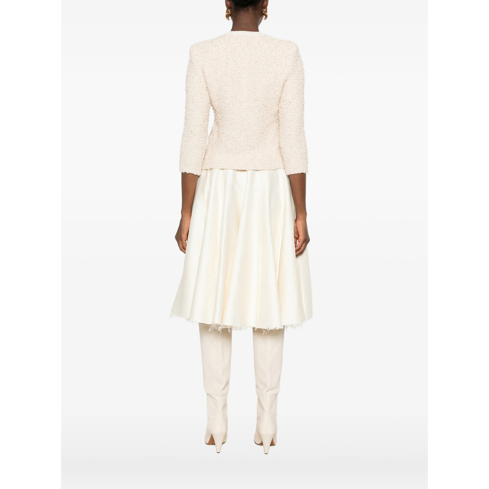 Bouclé-Knit Frayed Jacket