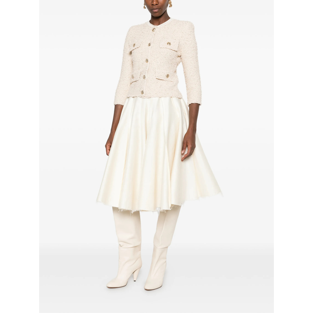 Bouclé-Knit Frayed Jacket