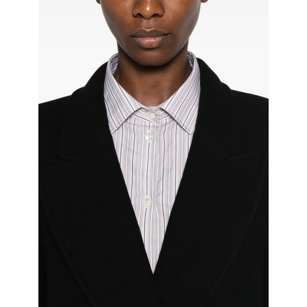 Double-Breasted Peak-Lapel Coat