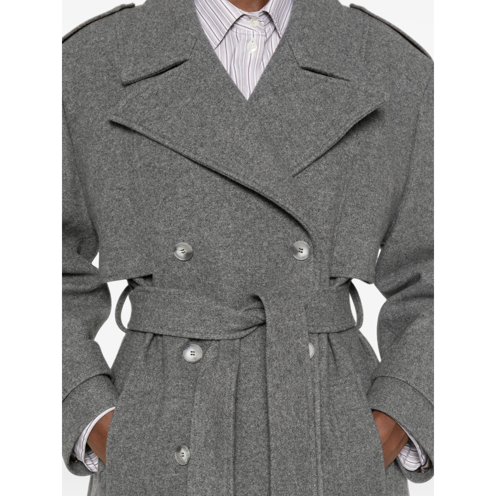 Double-Breasted Belted Coat