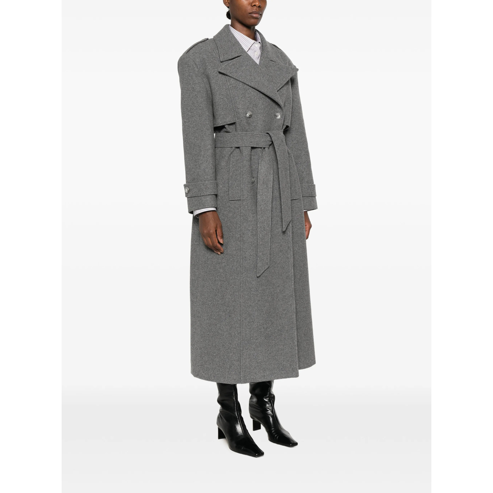 Double-Breasted Belted Coat