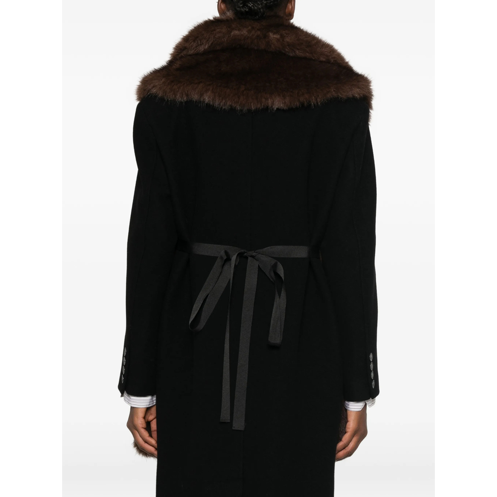 Faux-Fur-Panelled Longline Jacket