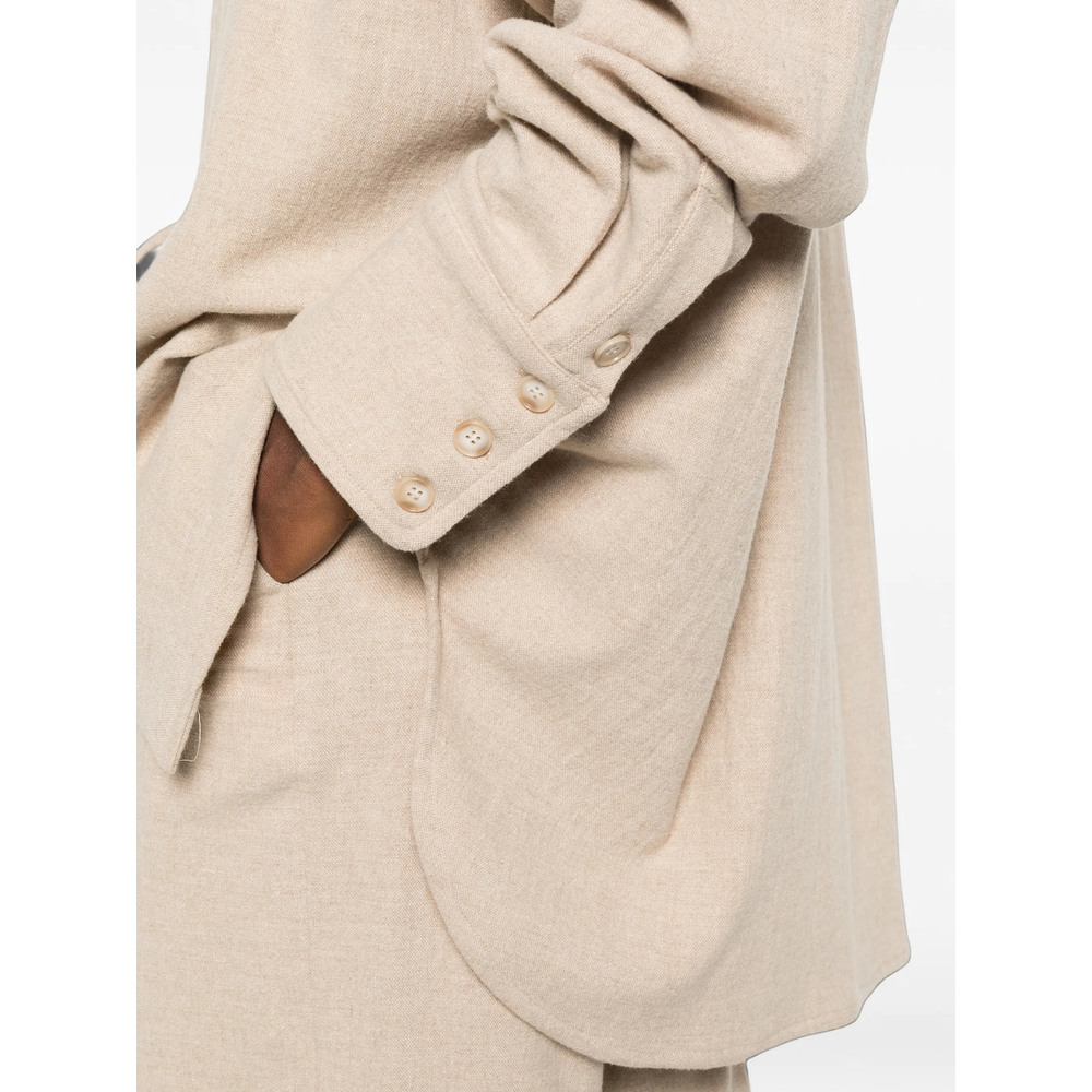Buttoned-Cuff Oversized Shirt