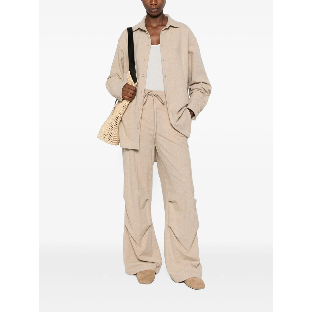 Buttoned-Cuff Oversized Shirt
