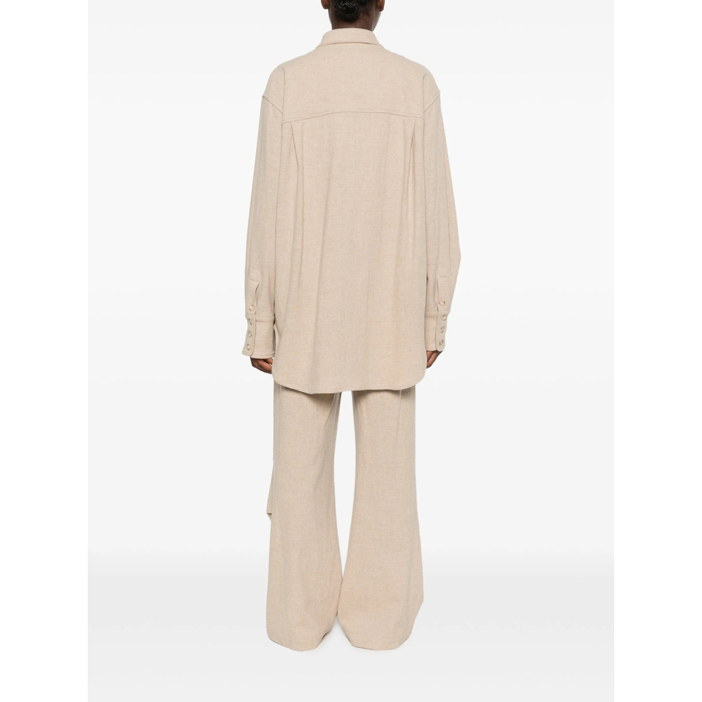 Buttoned-Cuff Oversized Shirt
