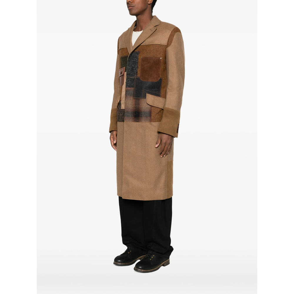 Patchwork Herringbone Coat