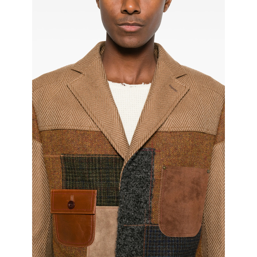 Patchwork Herringbone Coat