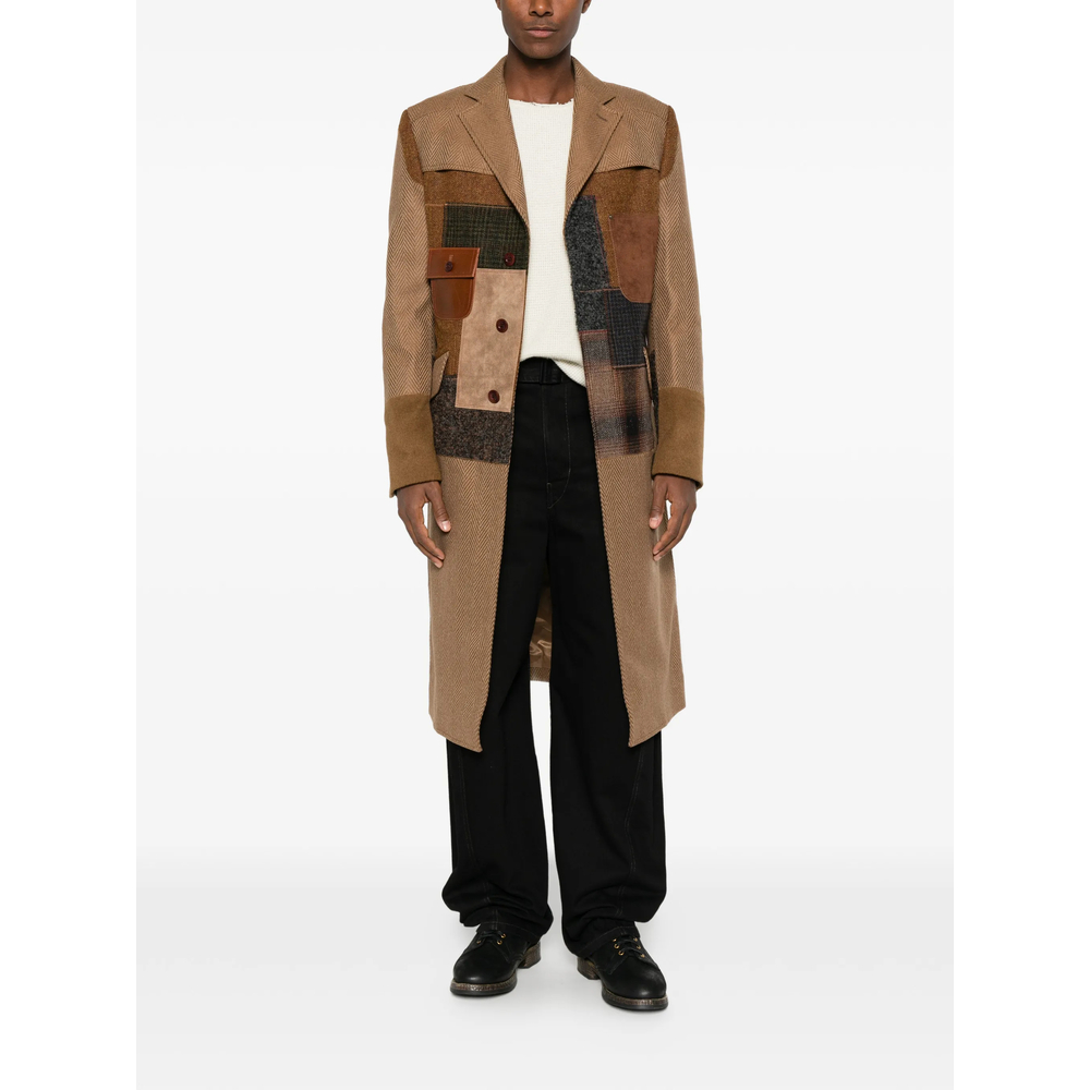 Patchwork Herringbone Coat
