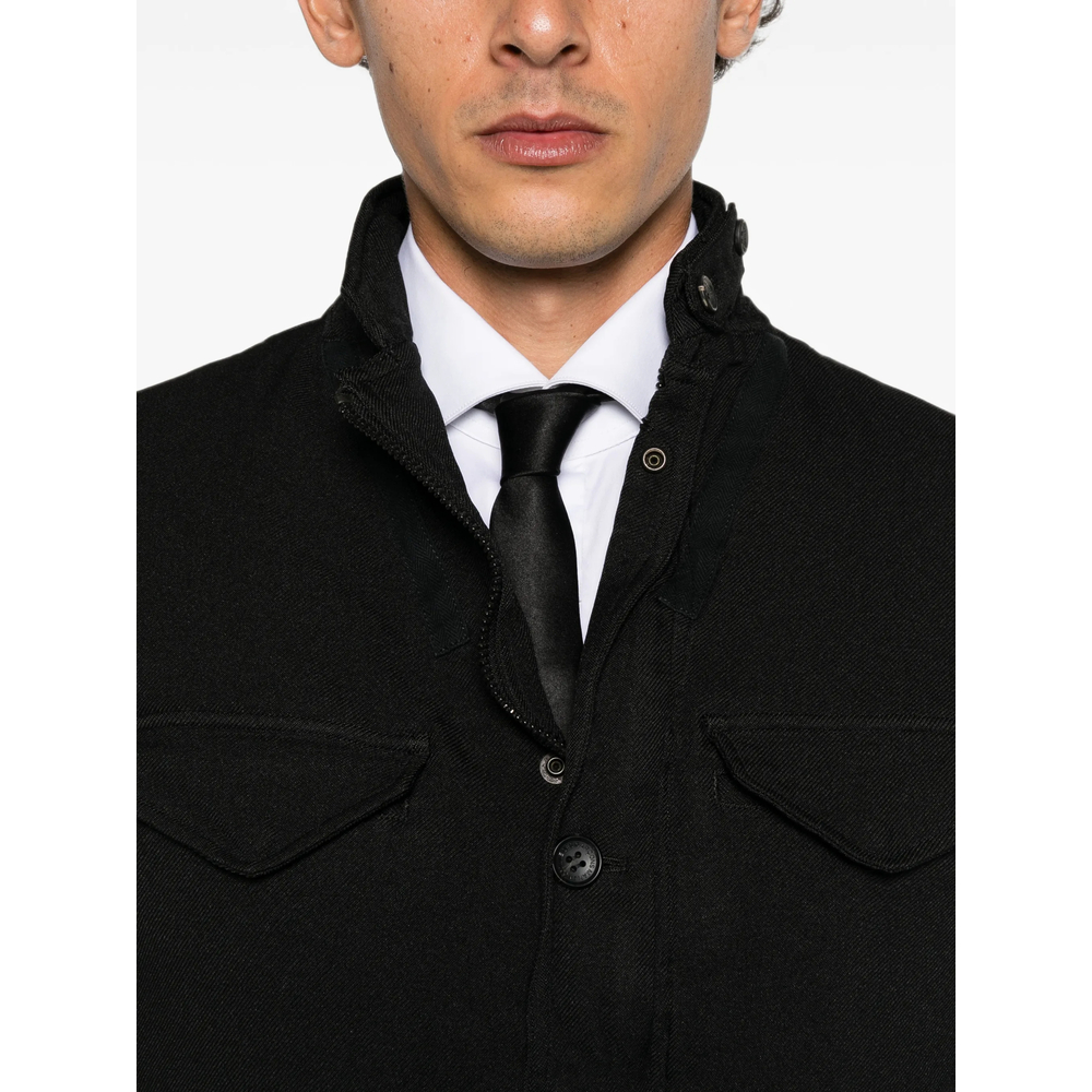 Button-Up High-Neck Jacket