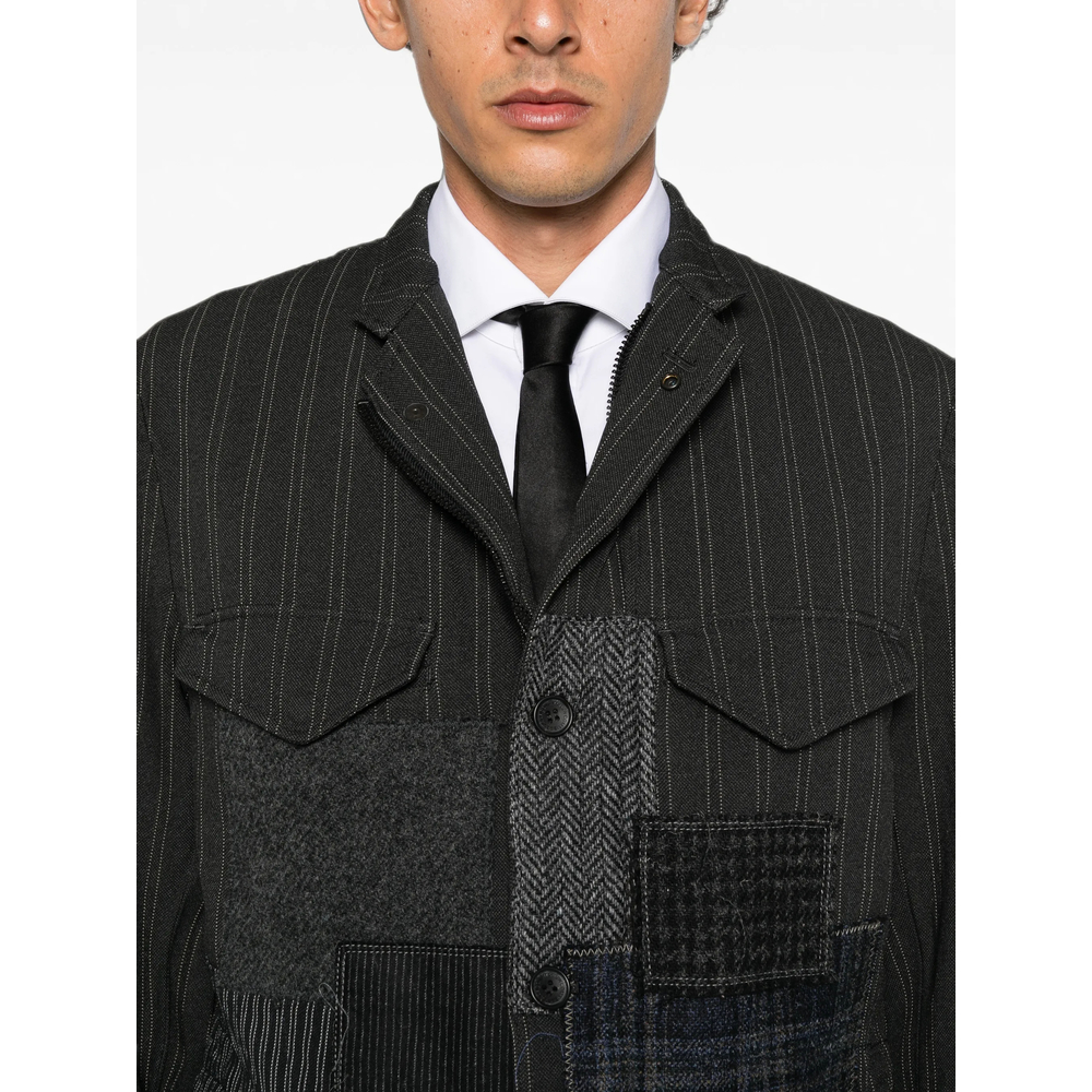 Patchwork Pinstripe Jacket