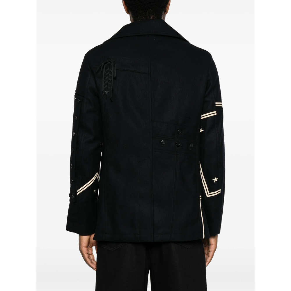 X Rebuild By Needles Patchwork Double-Breasted Coat