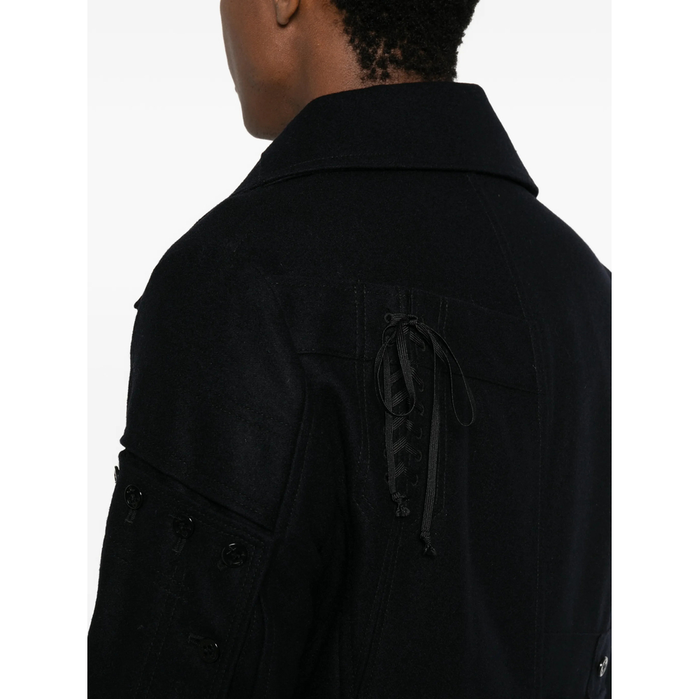 X Rebuild By Needles Patchwork Double-Breasted Coat