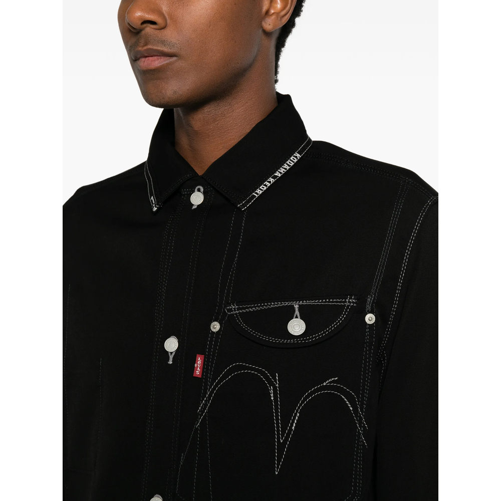X Levi´S Contrast-Stitch Logo-Print Shirt Jacket
