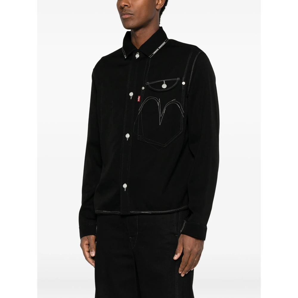 X Levi´S Contrast-Stitch Logo-Print Shirt Jacket