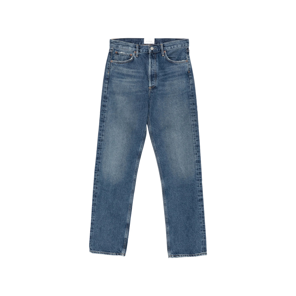 Faded Straight-Leg Jeans