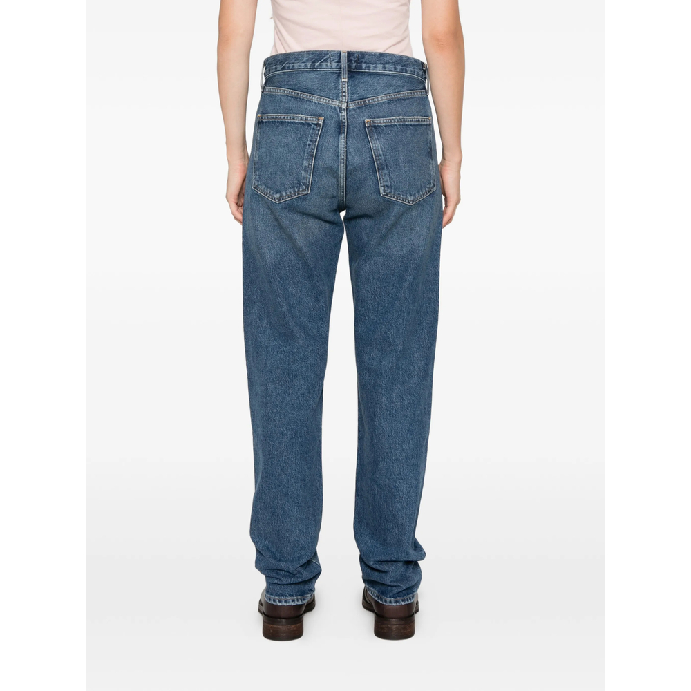 Faded Straight-Leg Jeans