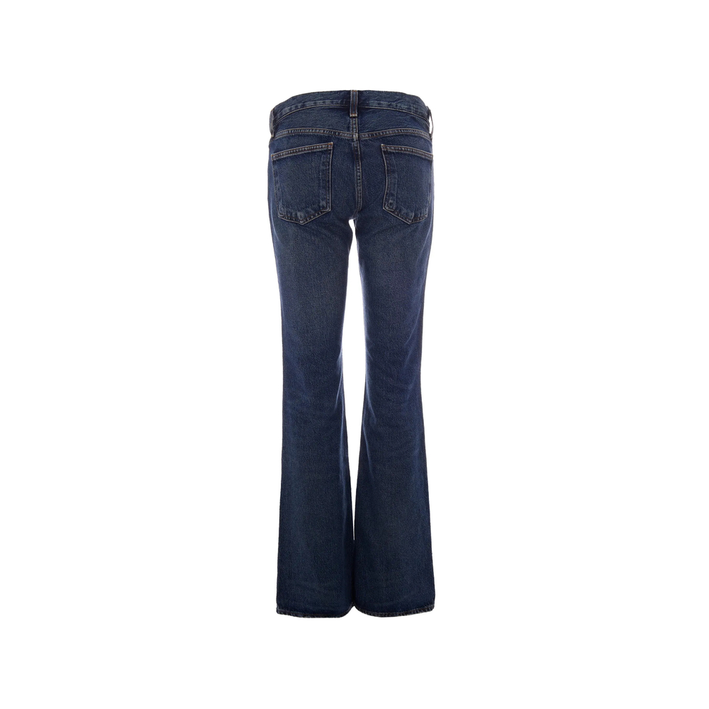 Faded-Effect Flared-Leg Jeans