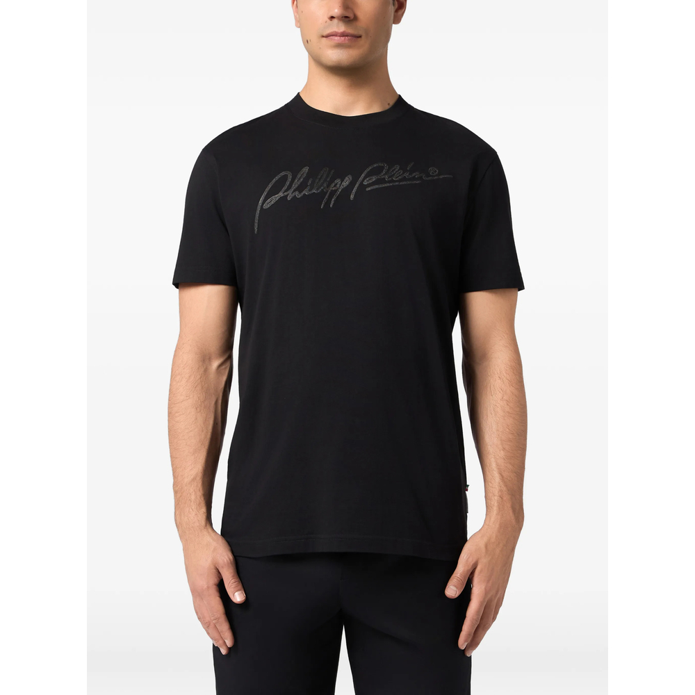 Plein-Signature Round-Neck T-Shirt