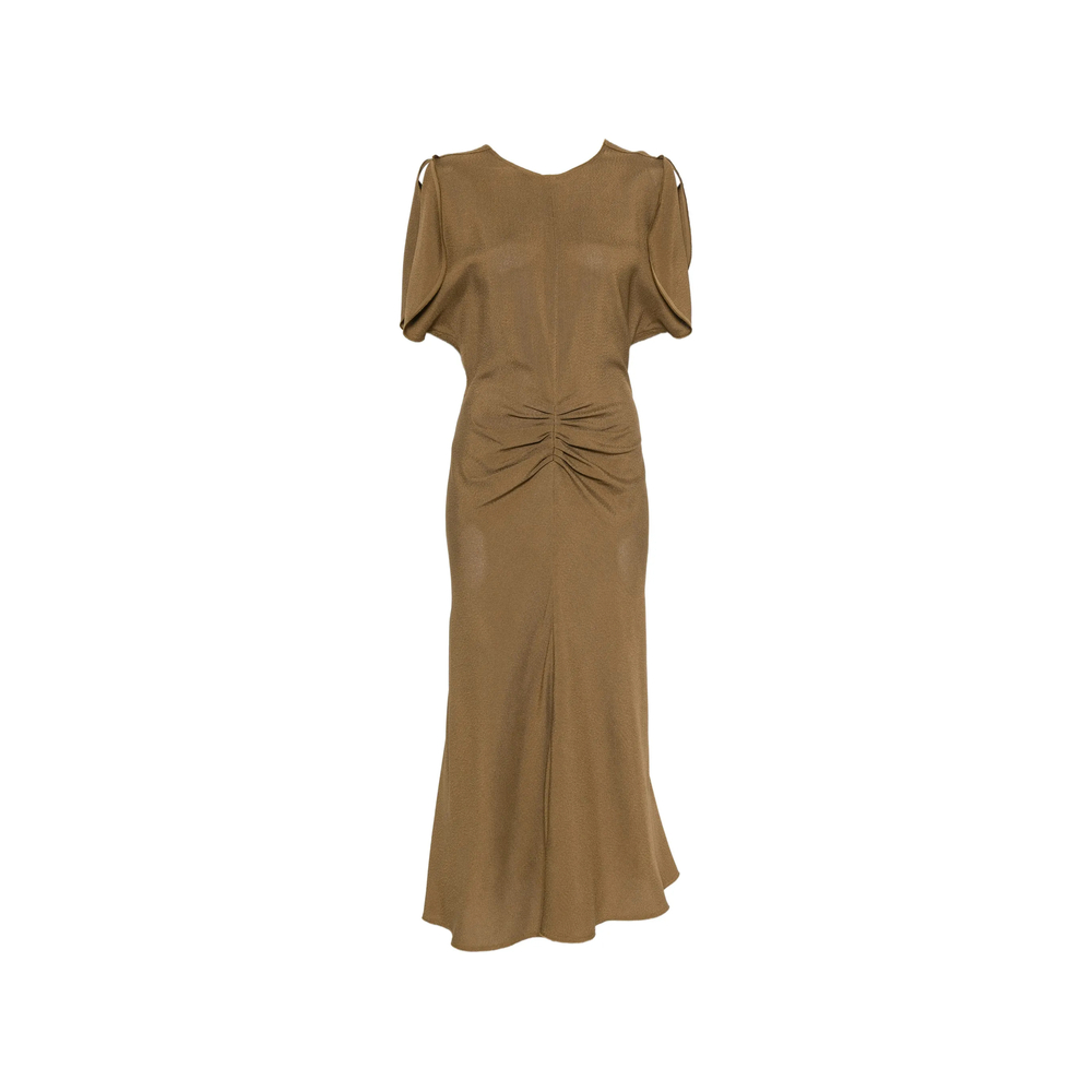 Victoria Beckham Bela Ruched Midi Dress