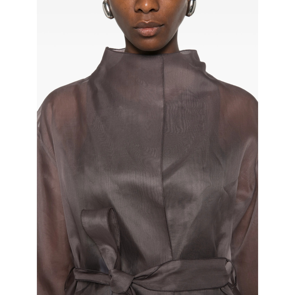 Sheer Belted Coat