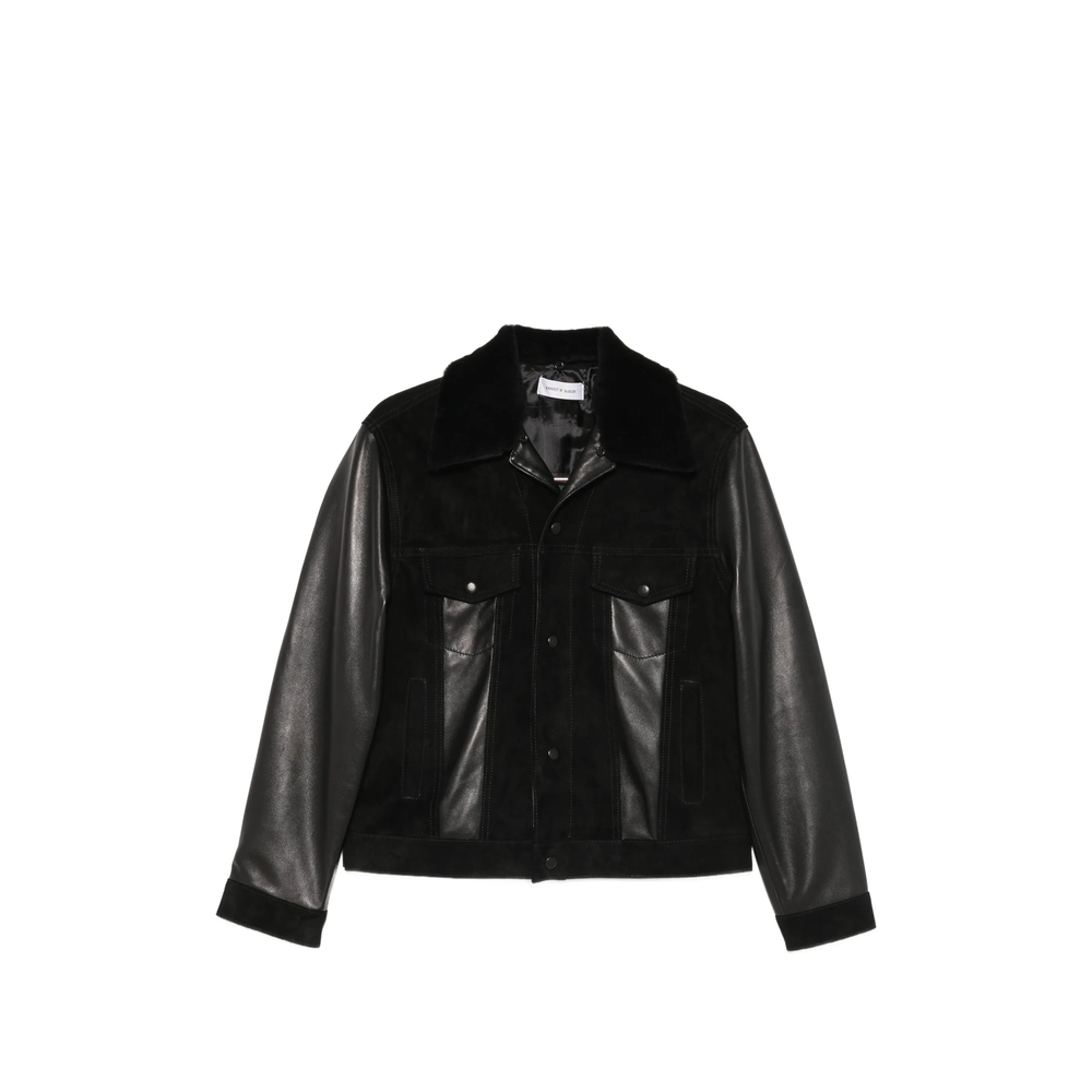 Ernest W. Baker Panelled Leather Jacket
