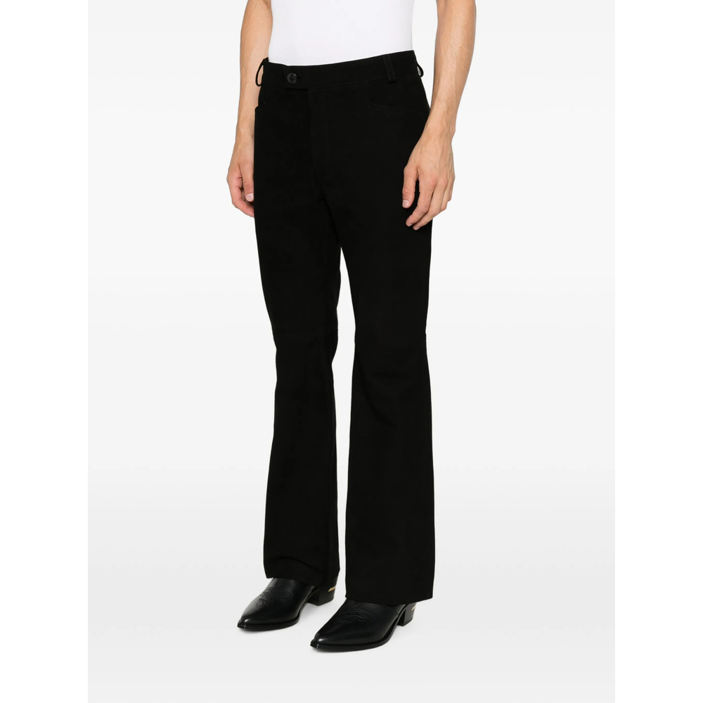 Suede Flared Trousers