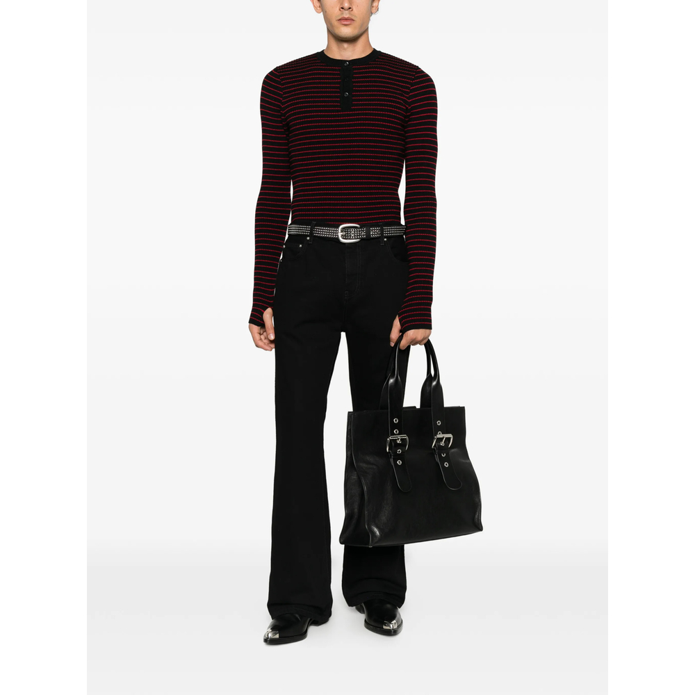 Striped-Knit Sweater