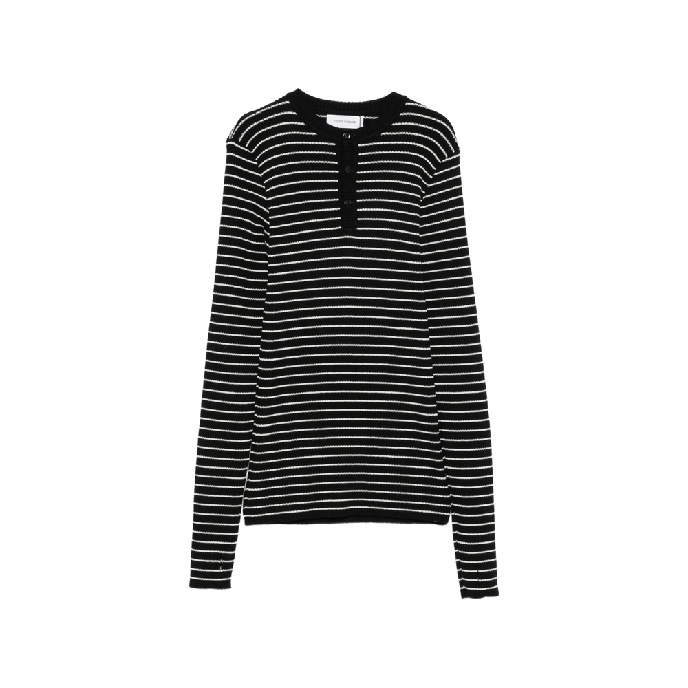 Striped Button-Down Sweater
