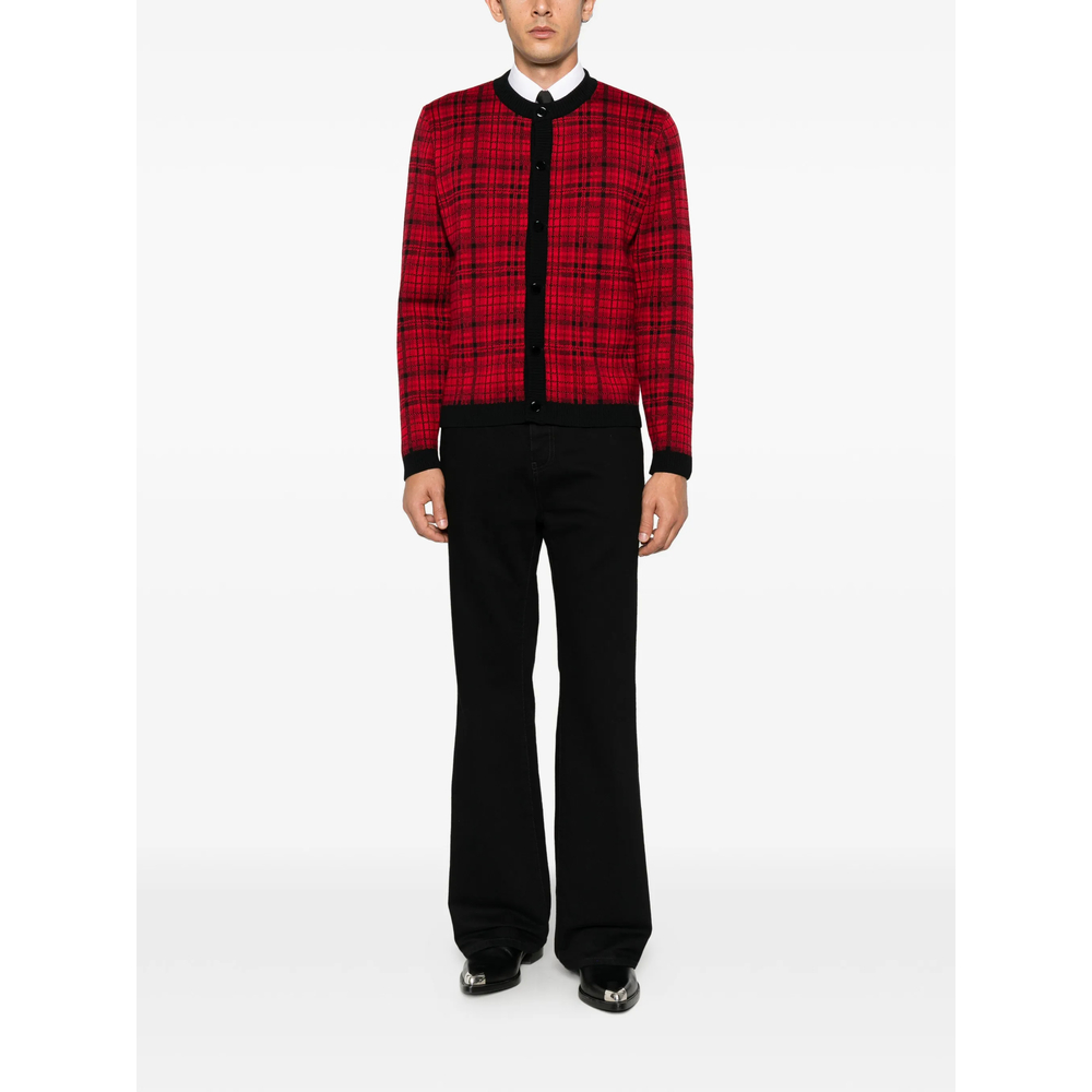 Tartan-Check Cardigan