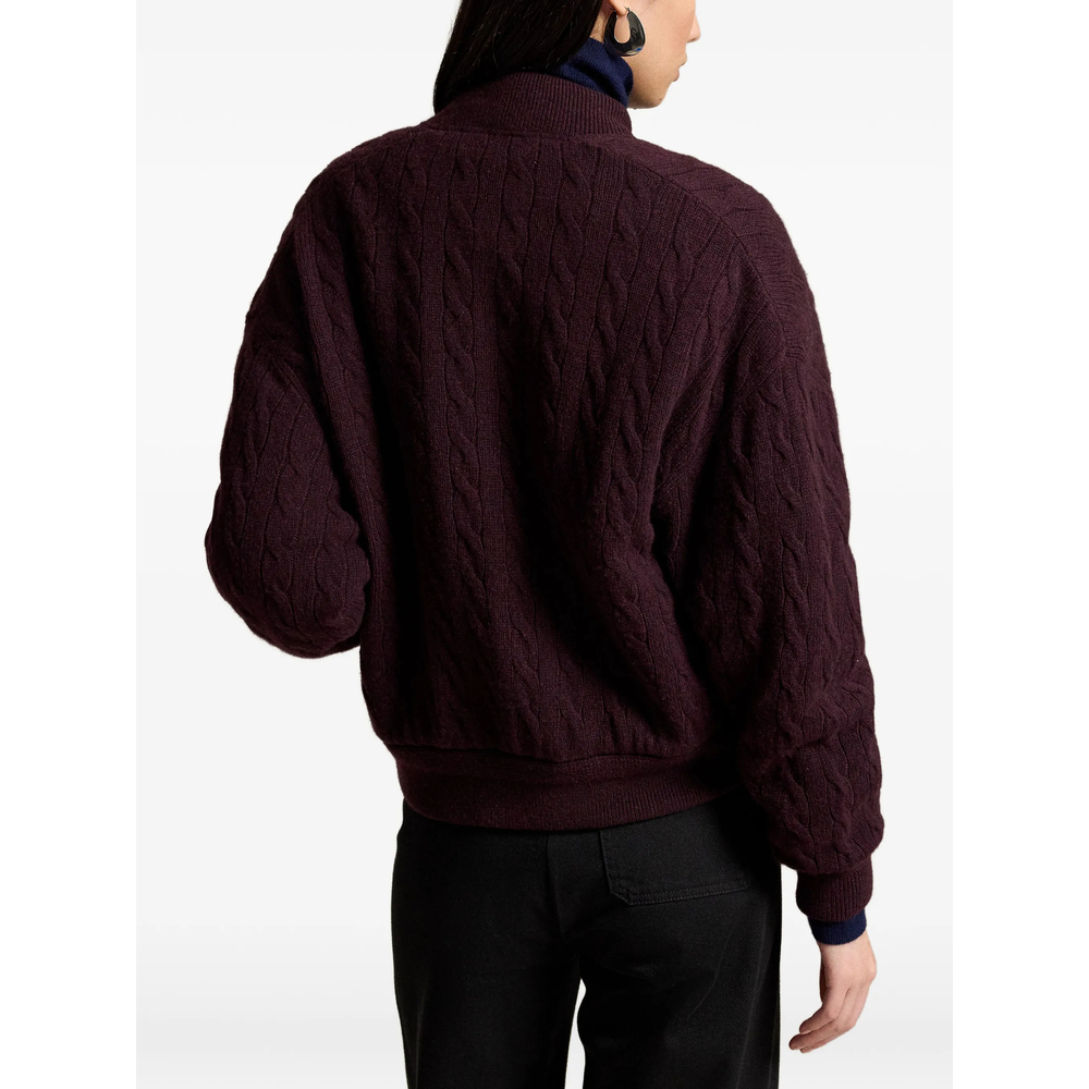 Cable-Knit Wool-Cashmere Snapped Jacket