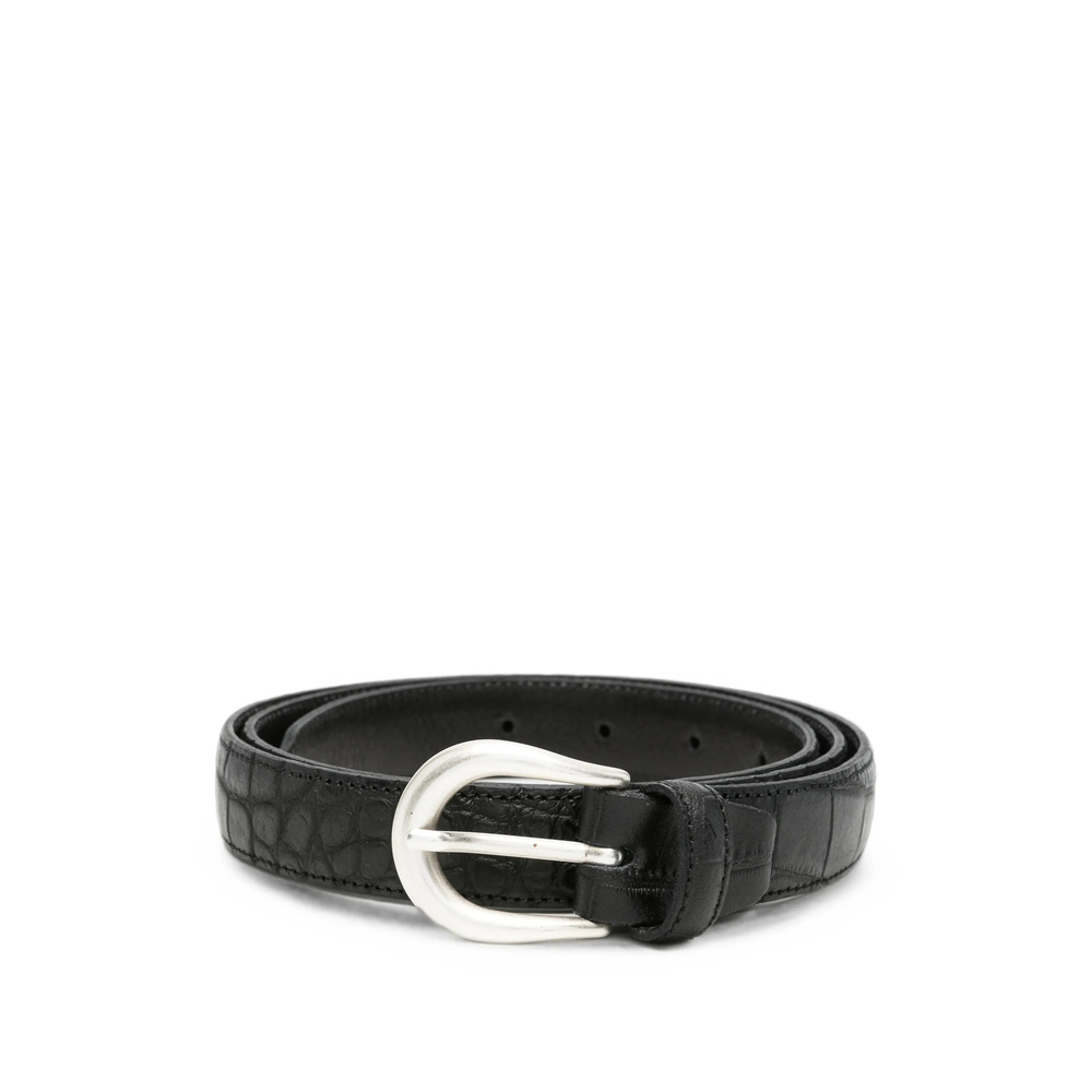 Eraldo Crocodile-effect Buckle Belt