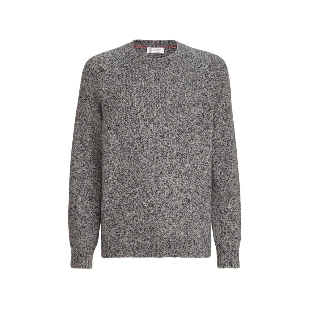Brunello Cucinelli Virgin Wool, Silk And Cashmere Chiné Sweater