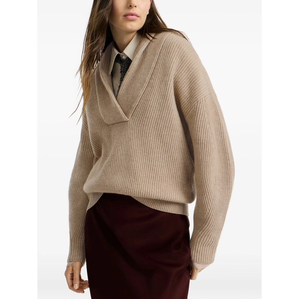 Cashmere English-Rib Sweater