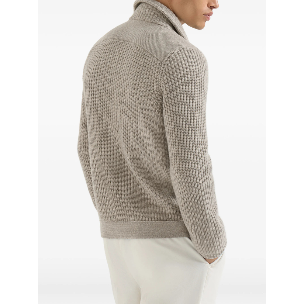 Notch-Lapel Cardigan