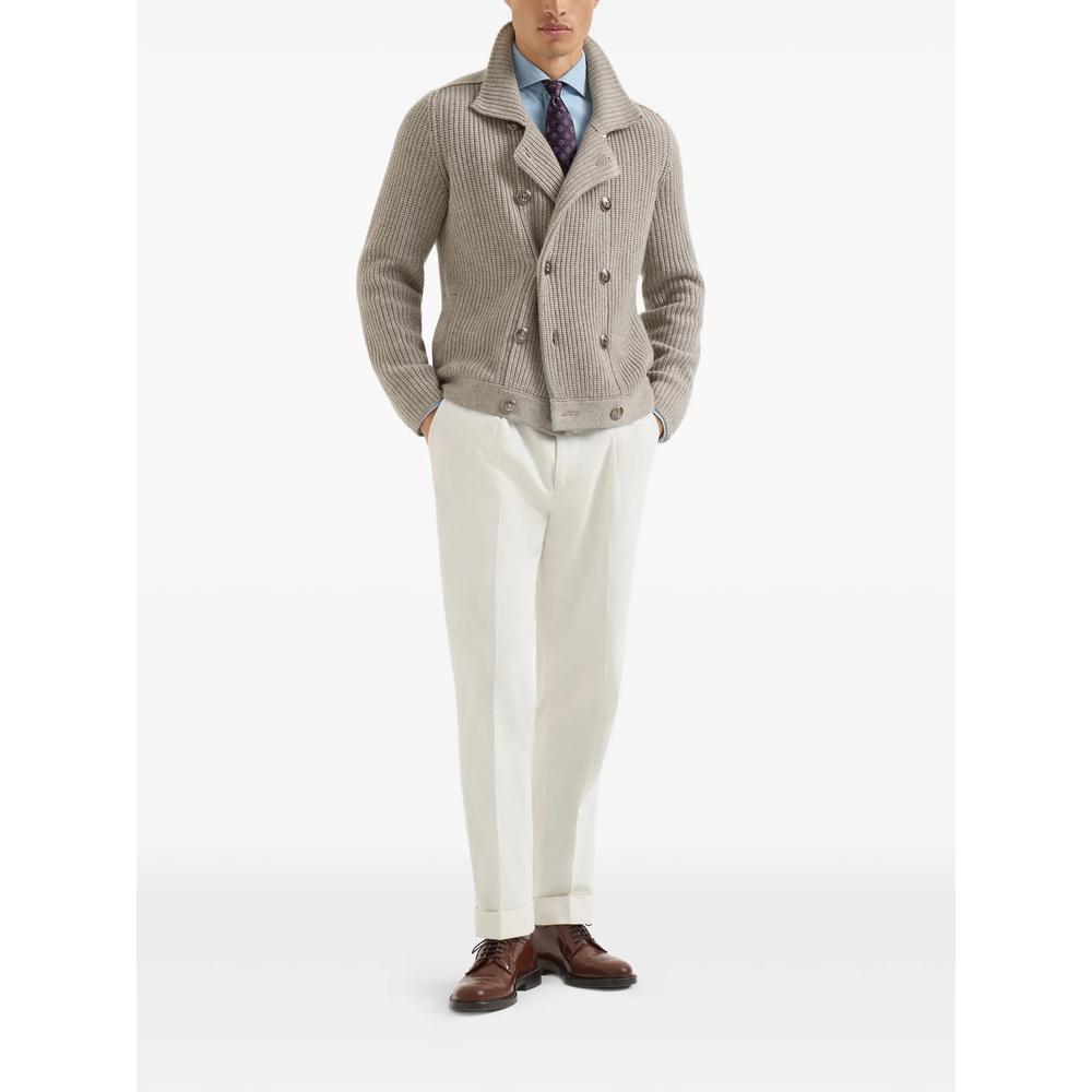 Notch-Lapel Cardigan