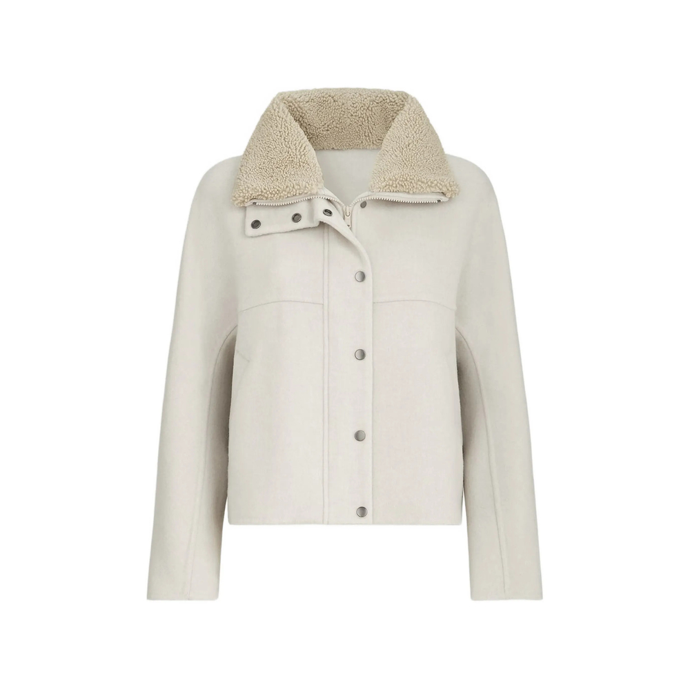 Brunello Cucinelli Virgin Wool And Cashmere Jacket With Shearling Insert