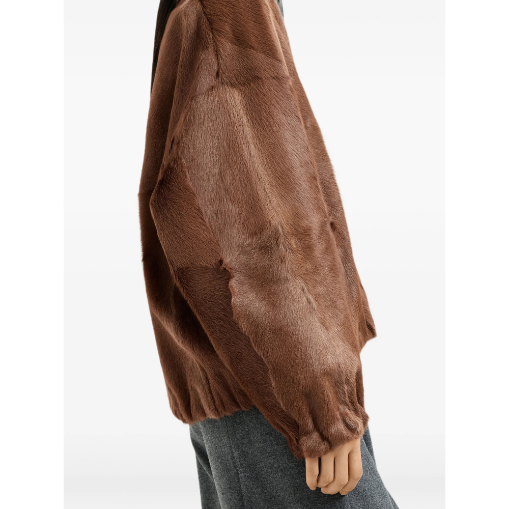 Cashmere Shearling Bomber Jacket