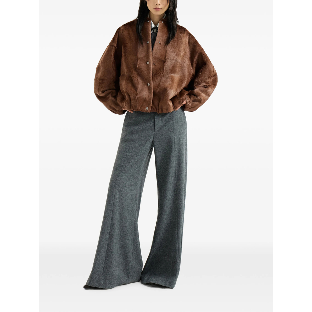 Cashmere Shearling Bomber Jacket
