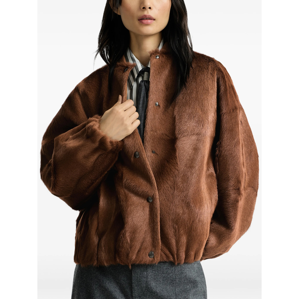 Cashmere Shearling Bomber Jacket