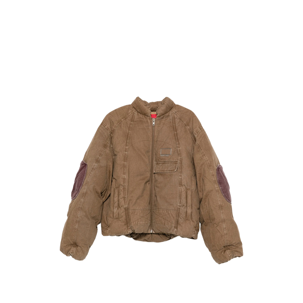 Portrait-Print Padded Jacket