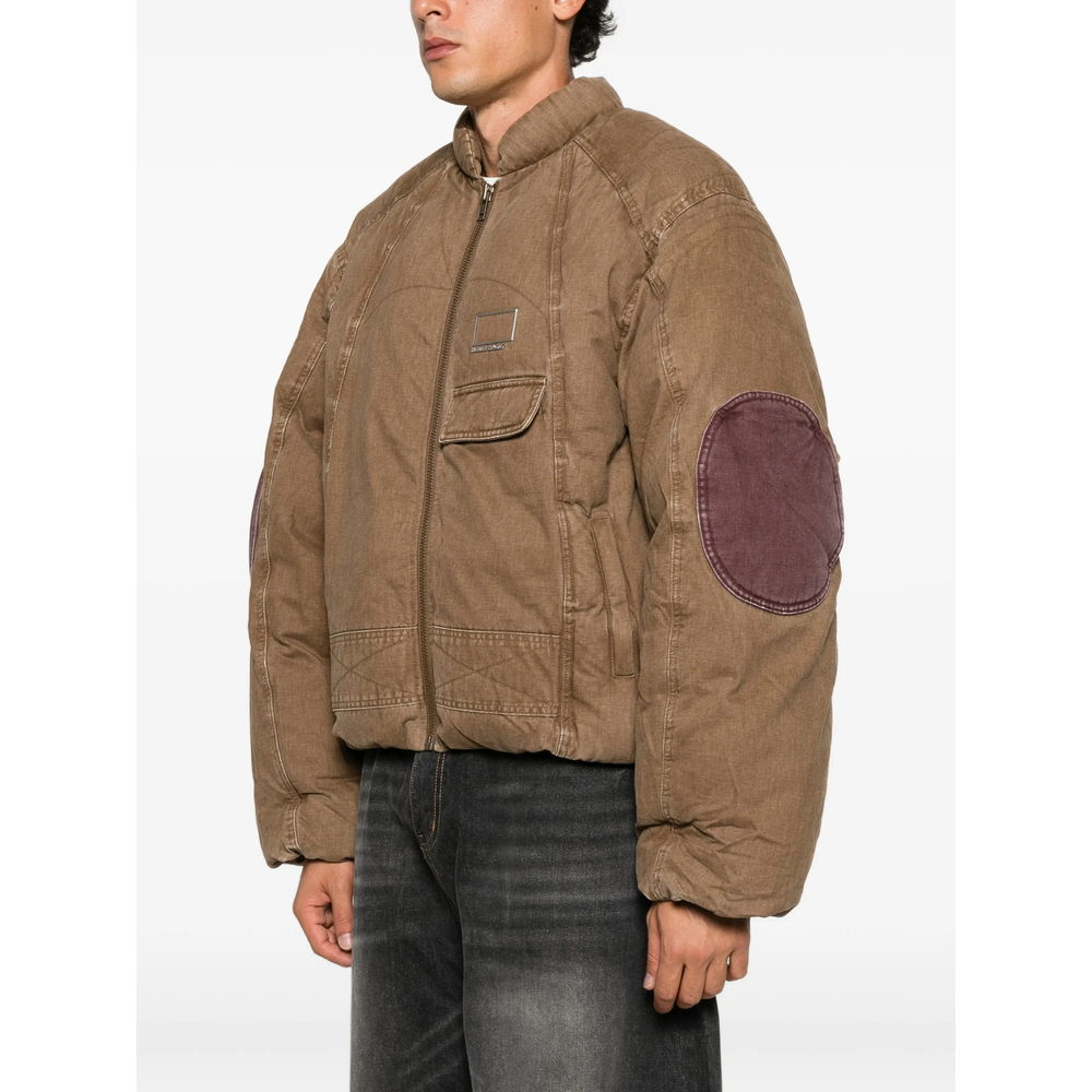 Portrait-Print Padded Jacket