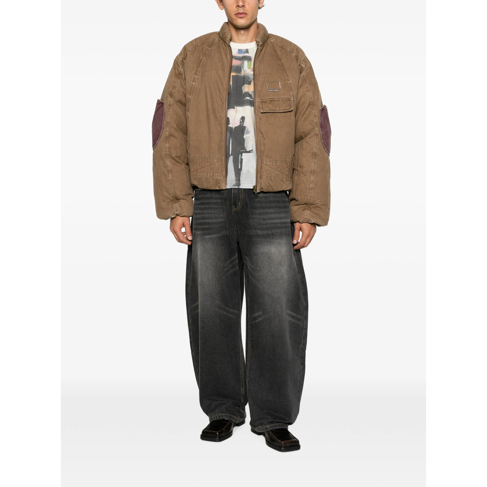Portrait-Print Padded Jacket